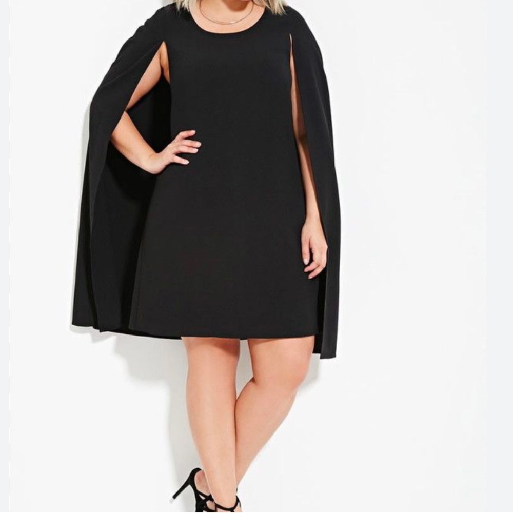 Black cape dress